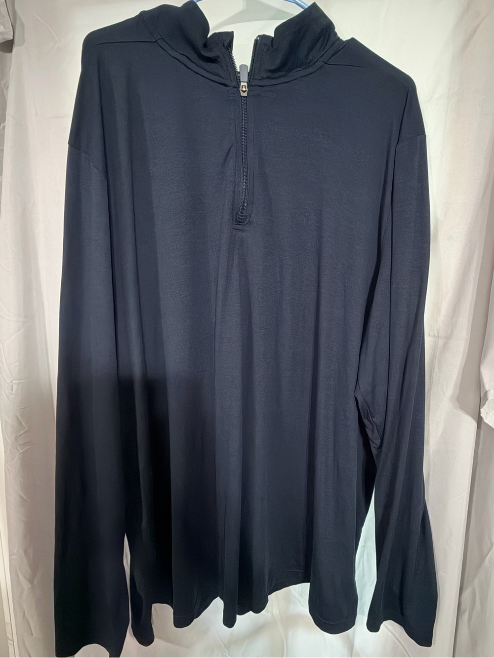 tek gear Men's Half-Zip Long Sleeve Pullover - Navy